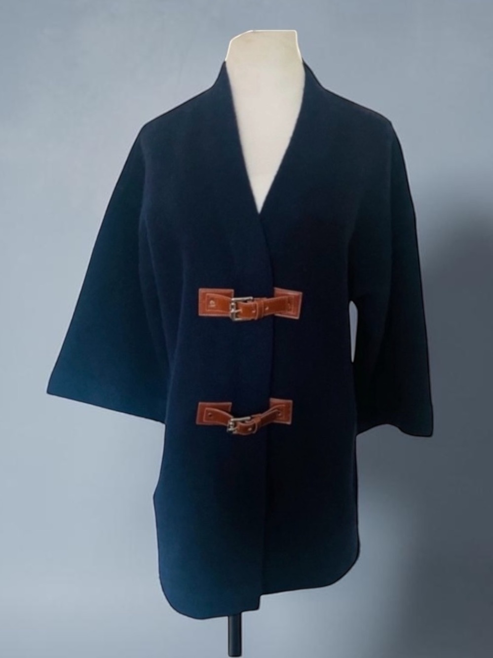 MICHAEL KORS BELT CLOSURE WOOL SWEATER COAT JACKET